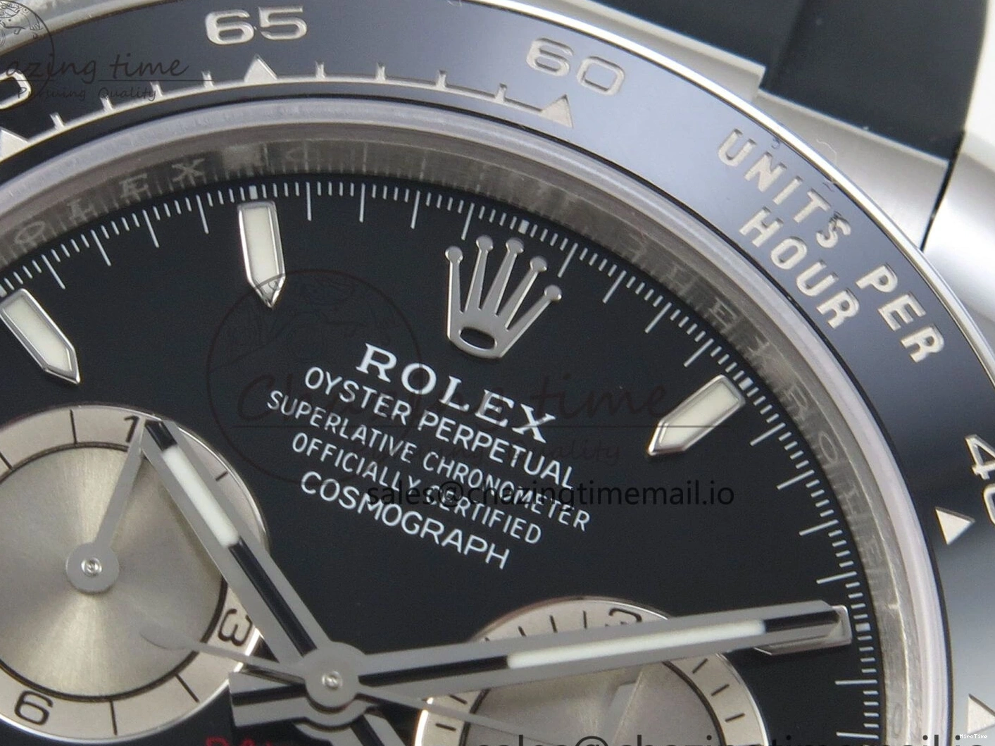 MiroTime 0122 Daytona 126519 VSF 1:1 Best Edition Black Silver Lume Dial on Oysterflex Strap VS4131 V2 (Weighted) DailyWear 324